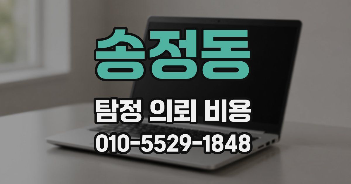 송정동 탐정 의뢰 비용