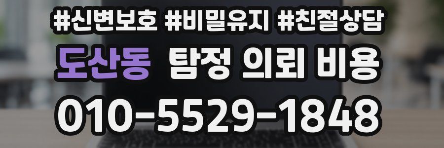 도산동 탐정 의뢰 비용