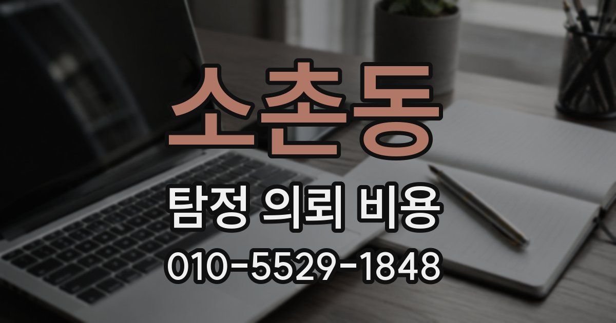 소촌동 탐정 의뢰 비용