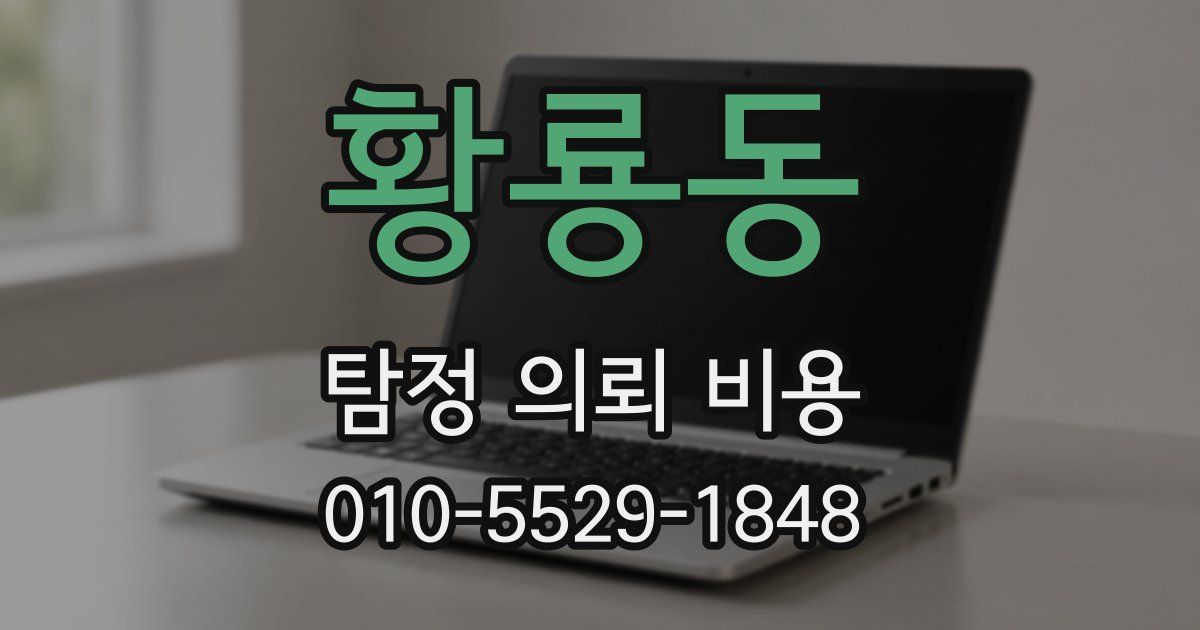 황룡동 탐정 의뢰 비용