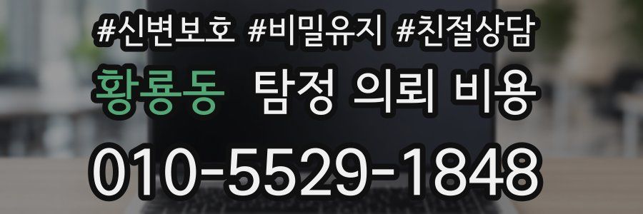 황룡동 탐정 의뢰 비용