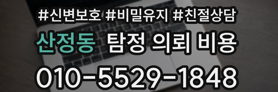 산정동 탐정 의뢰 비용