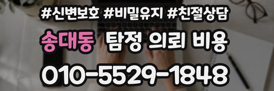 송대동 탐정 의뢰 비용
