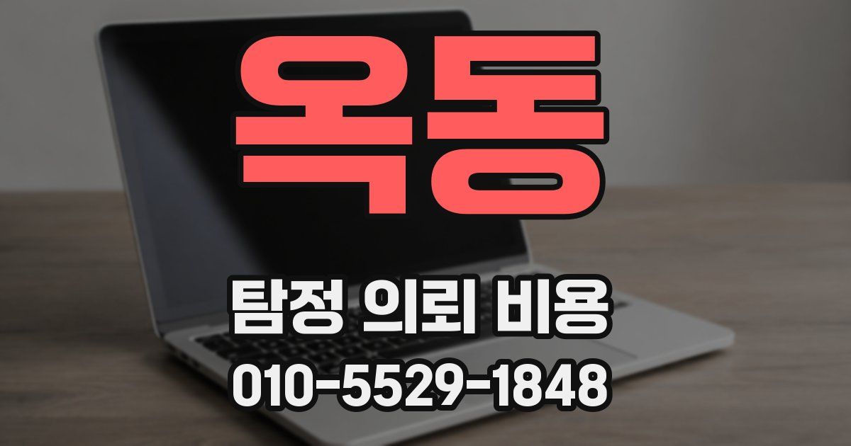 옥동 탐정 의뢰 비용