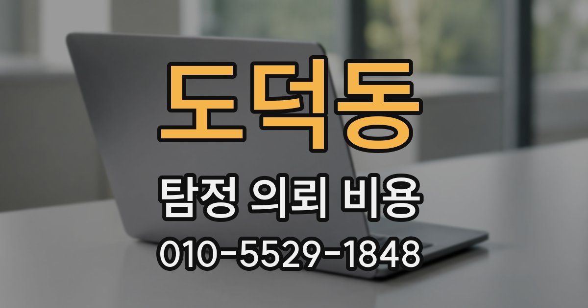 도덕동 탐정 의뢰 비용
