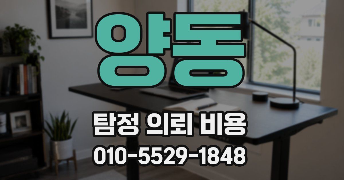양동 탐정 의뢰 비용