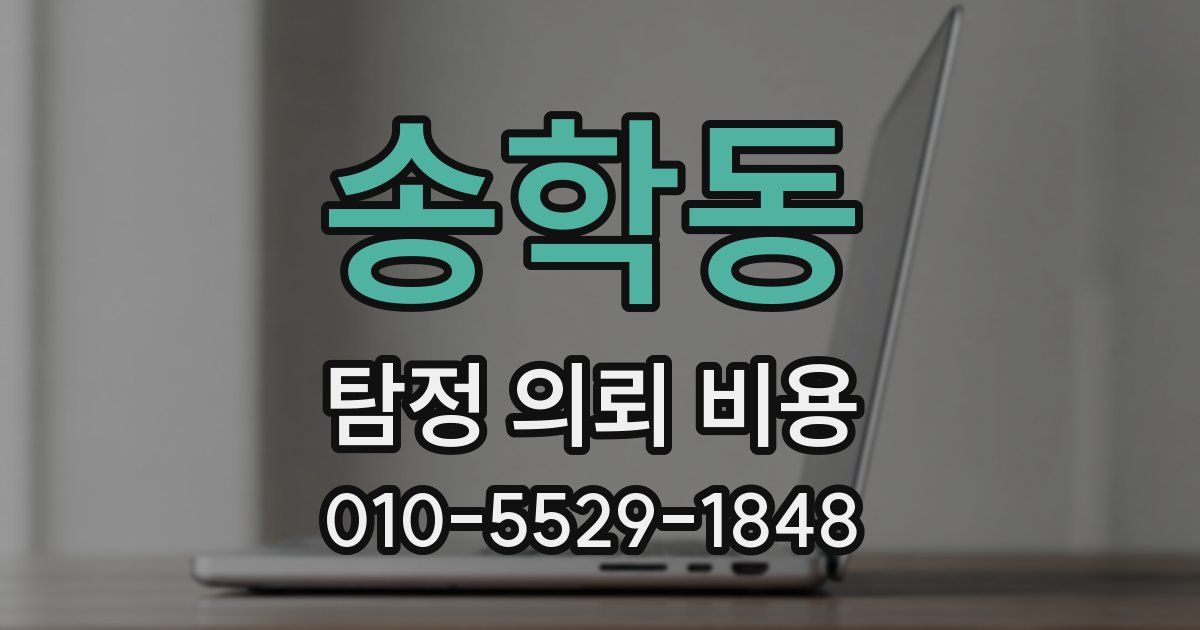 송학동 탐정 의뢰 비용