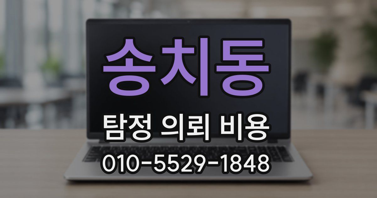 송치동 탐정 의뢰 비용