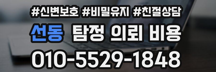 선동 탐정 의뢰 비용