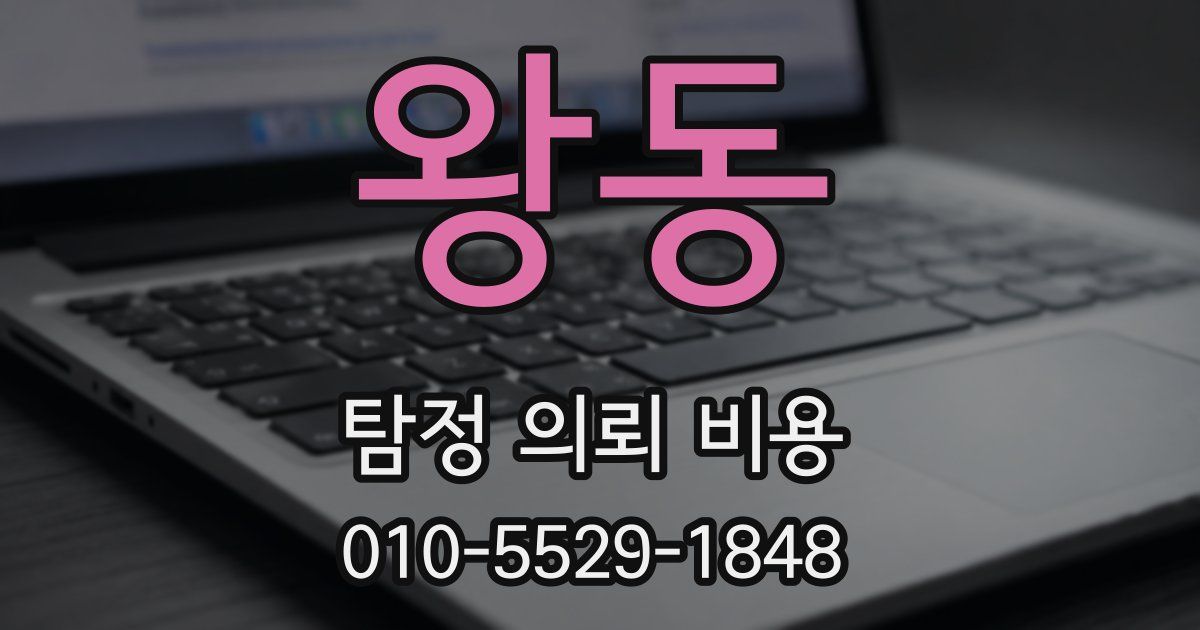 왕동 탐정 의뢰 비용