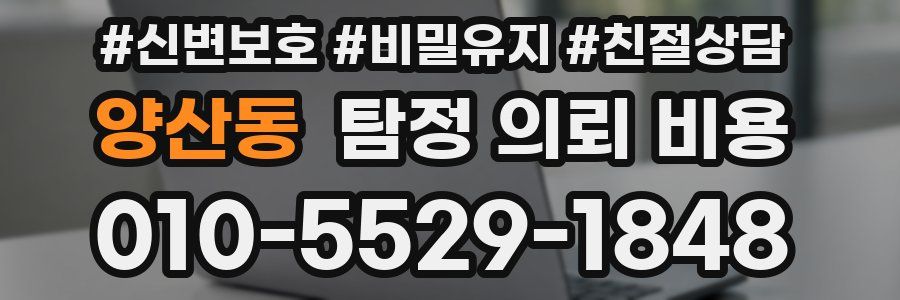 양산동 탐정 의뢰 비용