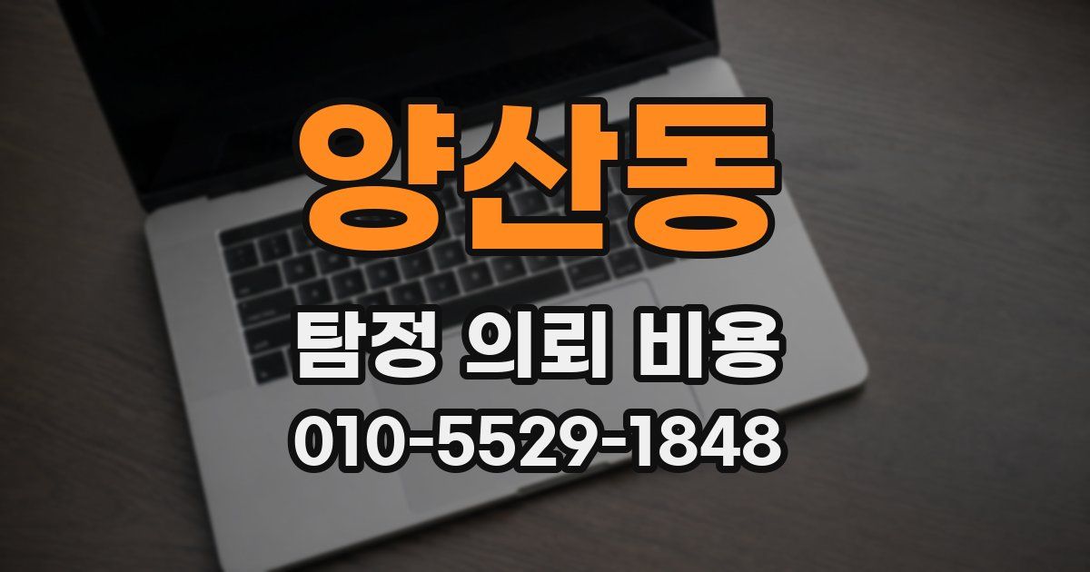 양산동 탐정 의뢰 비용