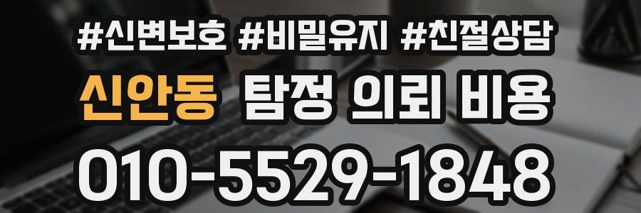 신안동 탐정 의뢰 비용