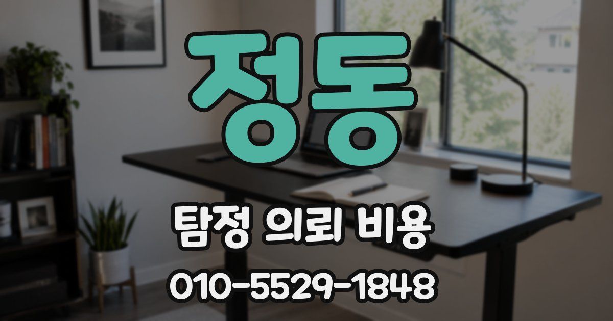정동 탐정 의뢰 비용