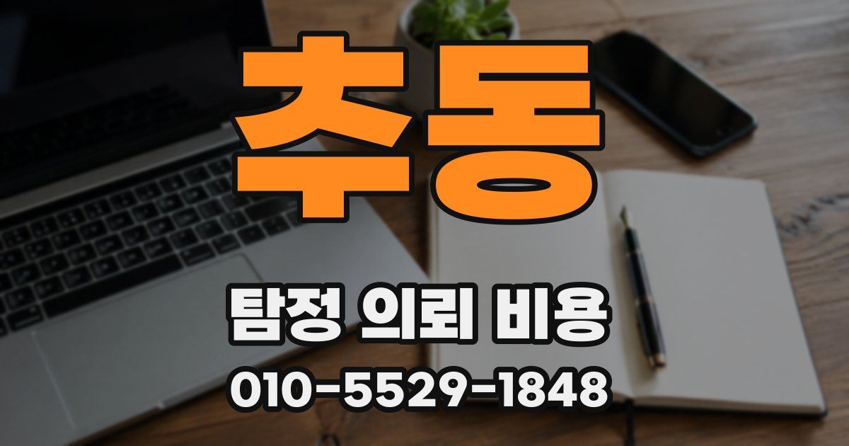추동 탐정 의뢰 비용