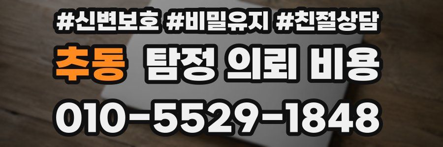 추동 탐정 의뢰 비용