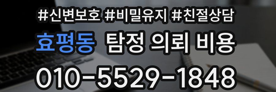 효평동 탐정 의뢰 비용