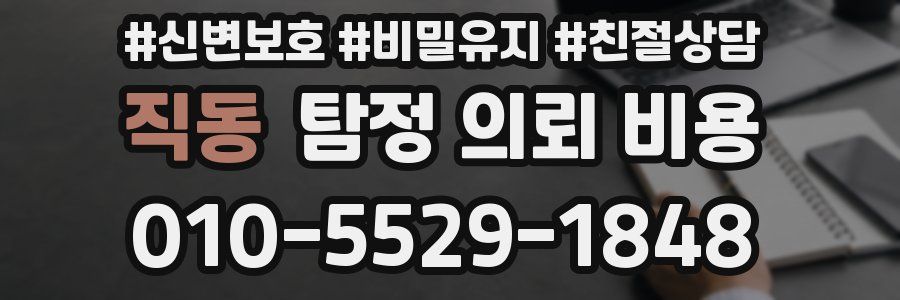 직동 탐정 의뢰 비용