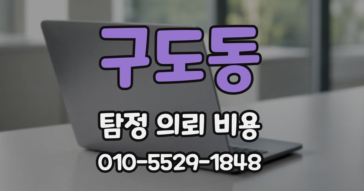 구도동 탐정 의뢰 비용