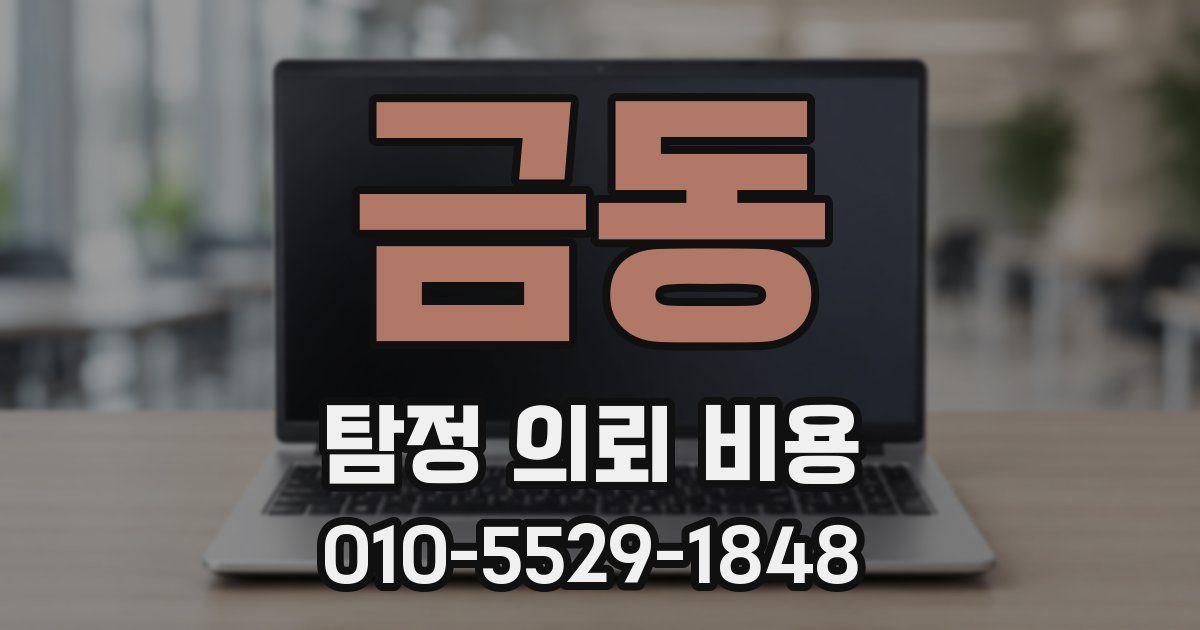 금동 탐정 의뢰 비용