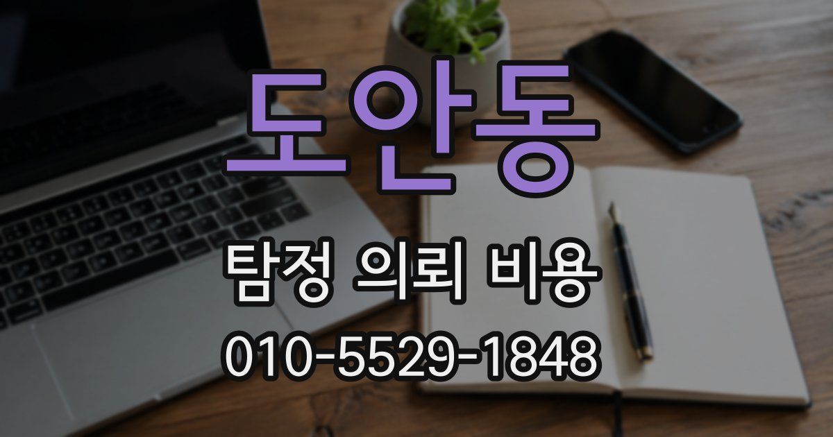 도안동 탐정 의뢰 비용