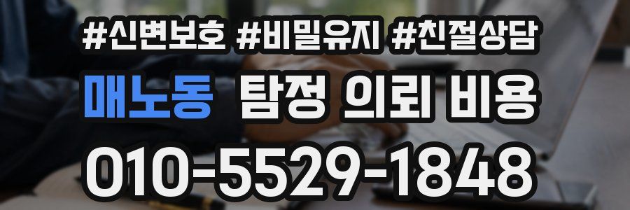 매노동 탐정 의뢰 비용