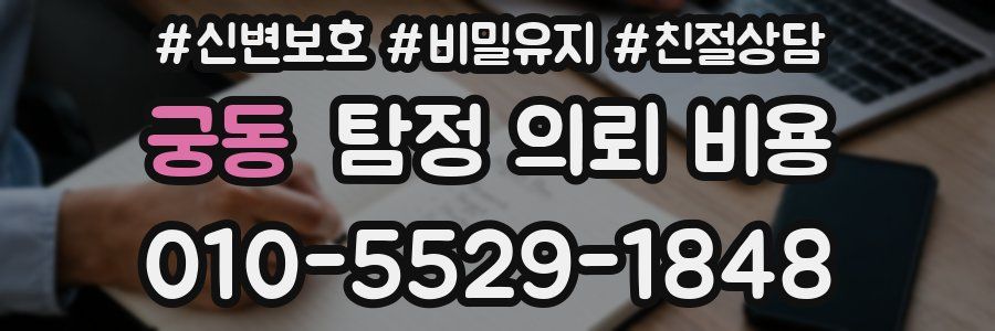 궁동 탐정 의뢰 비용
