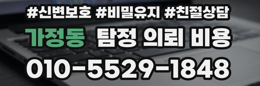가정동 탐정 의뢰 비용