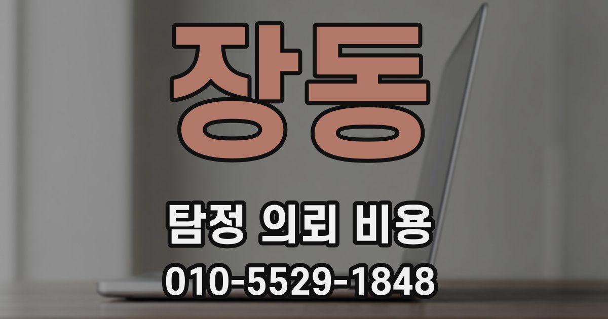 장동 탐정 의뢰 비용