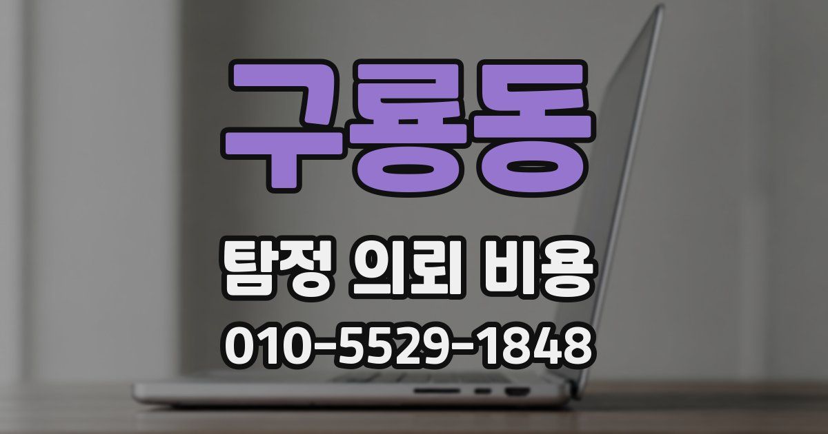 구룡동 탐정 의뢰 비용
