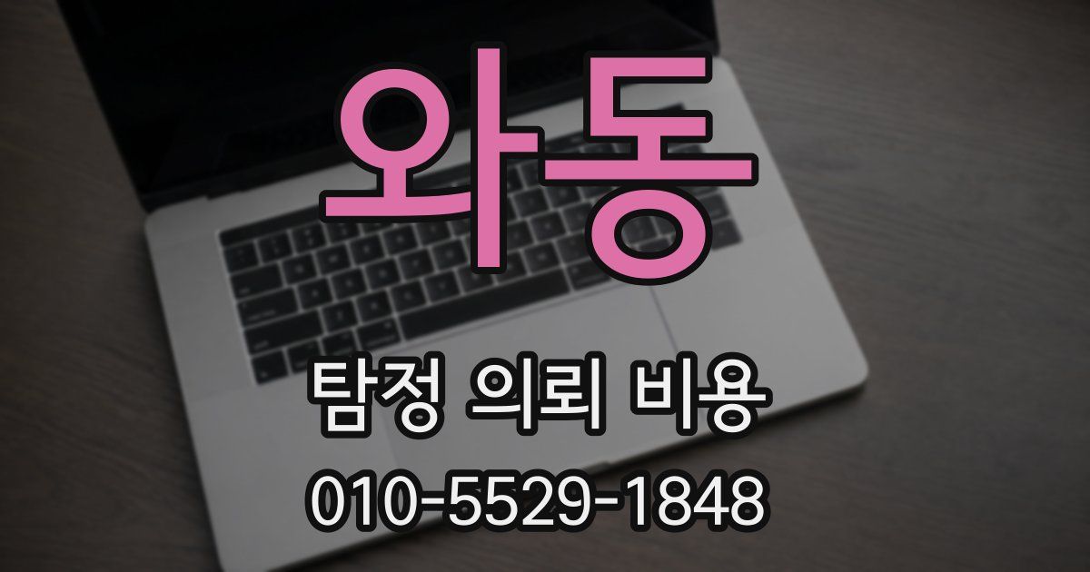 와동 탐정 의뢰 비용