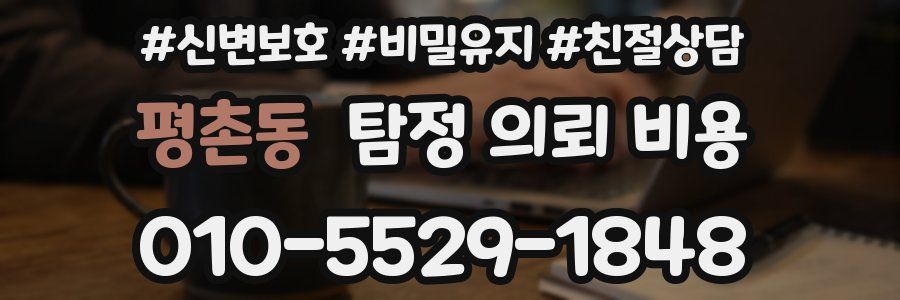 평촌동 탐정 의뢰 비용