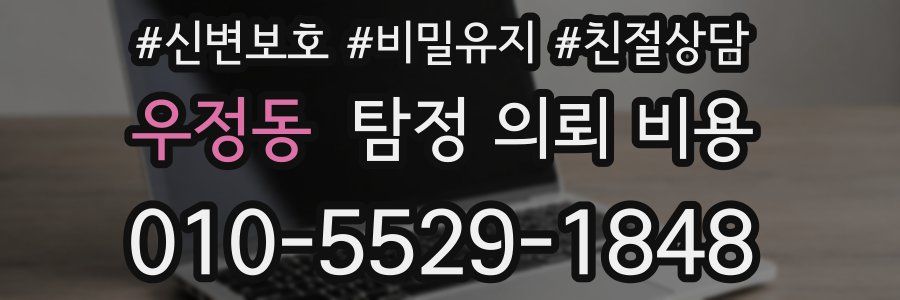우정동 탐정 의뢰 비용