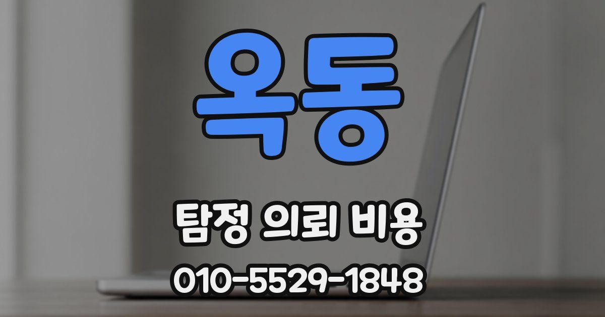 옥동 탐정 의뢰 비용