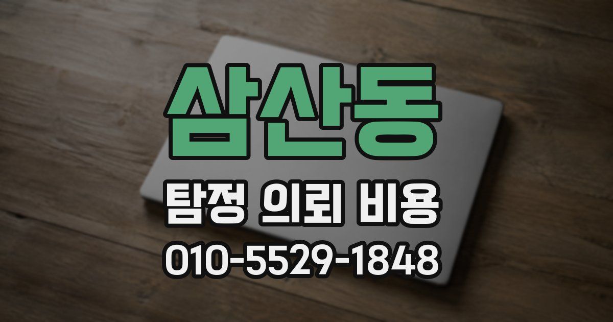 삼산동 탐정 의뢰 비용