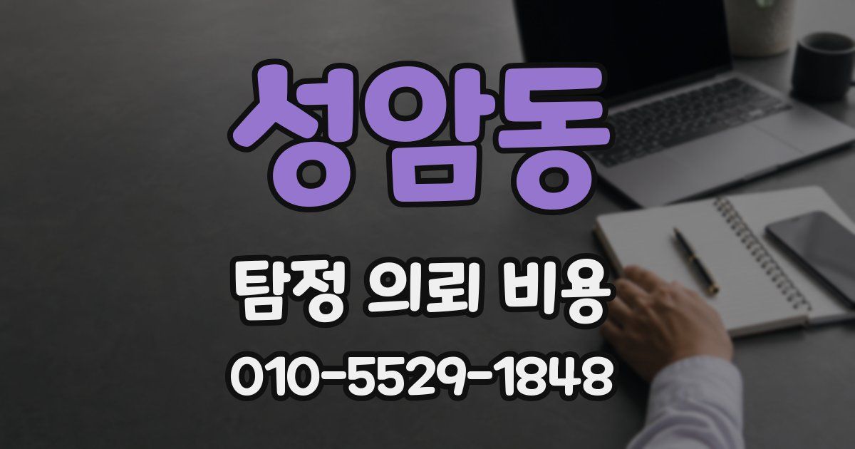 성암동 탐정 의뢰 비용
