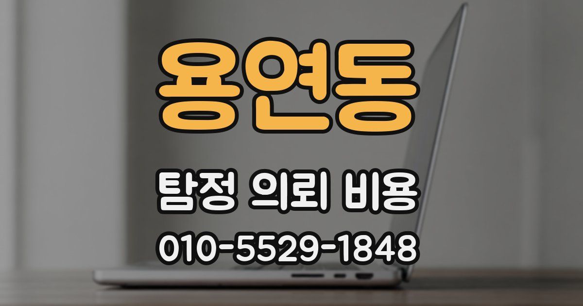 용연동 탐정 의뢰 비용
