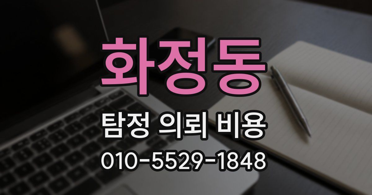 화정동 탐정 의뢰 비용