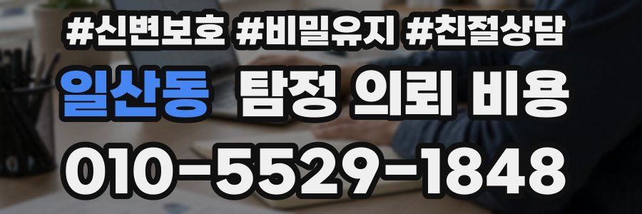 일산동 탐정 의뢰 비용