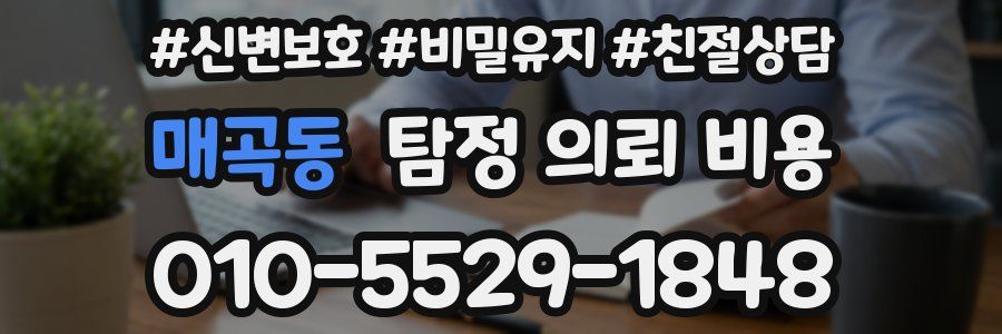 매곡동 탐정 의뢰 비용