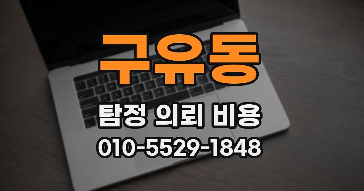 구유동 탐정 의뢰 비용
