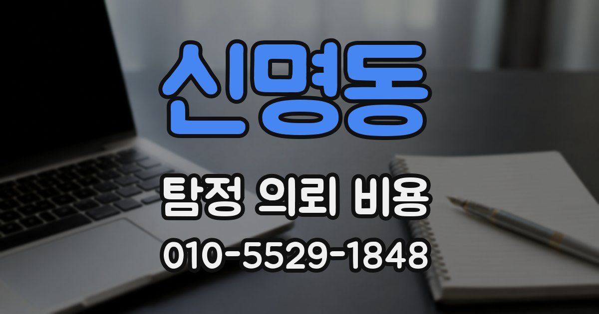 신명동 탐정 의뢰 비용