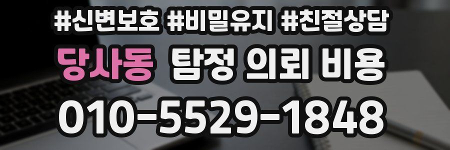 당사동 탐정 의뢰 비용