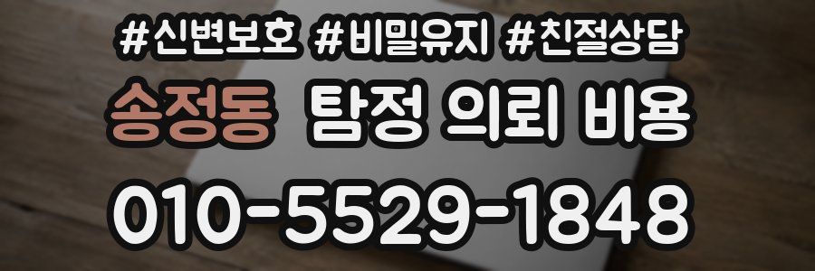 송정동 탐정 의뢰 비용