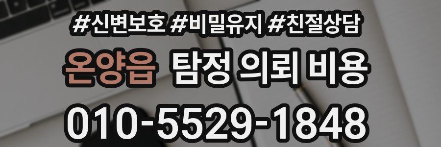 온양읍 탐정 의뢰 비용