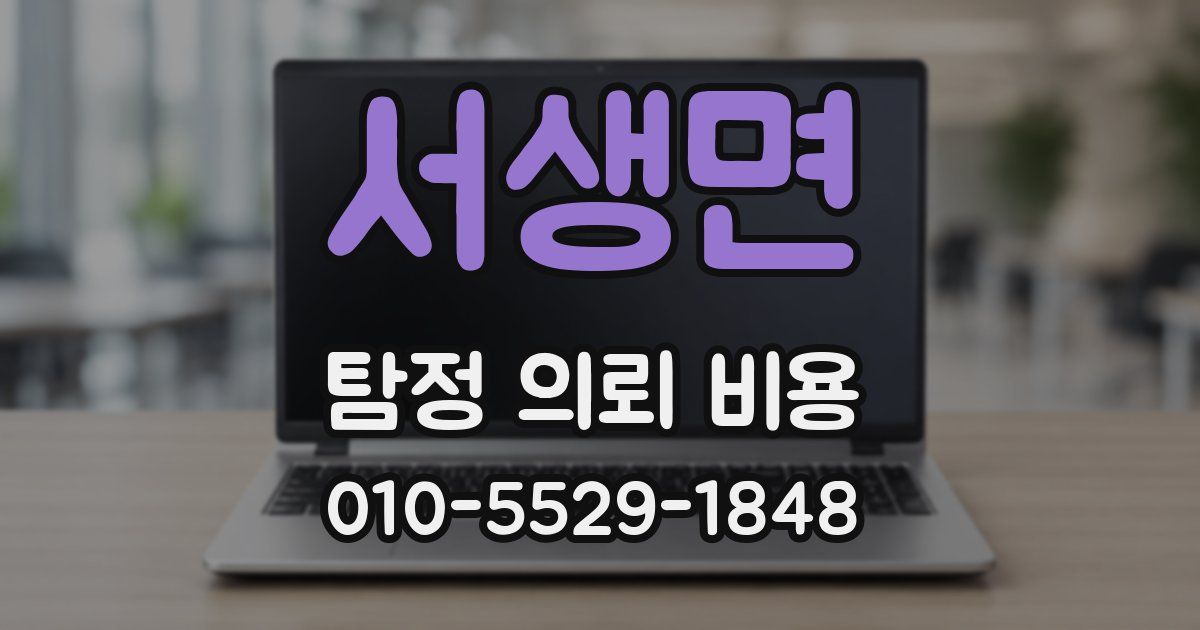 서생면 탐정 의뢰 비용