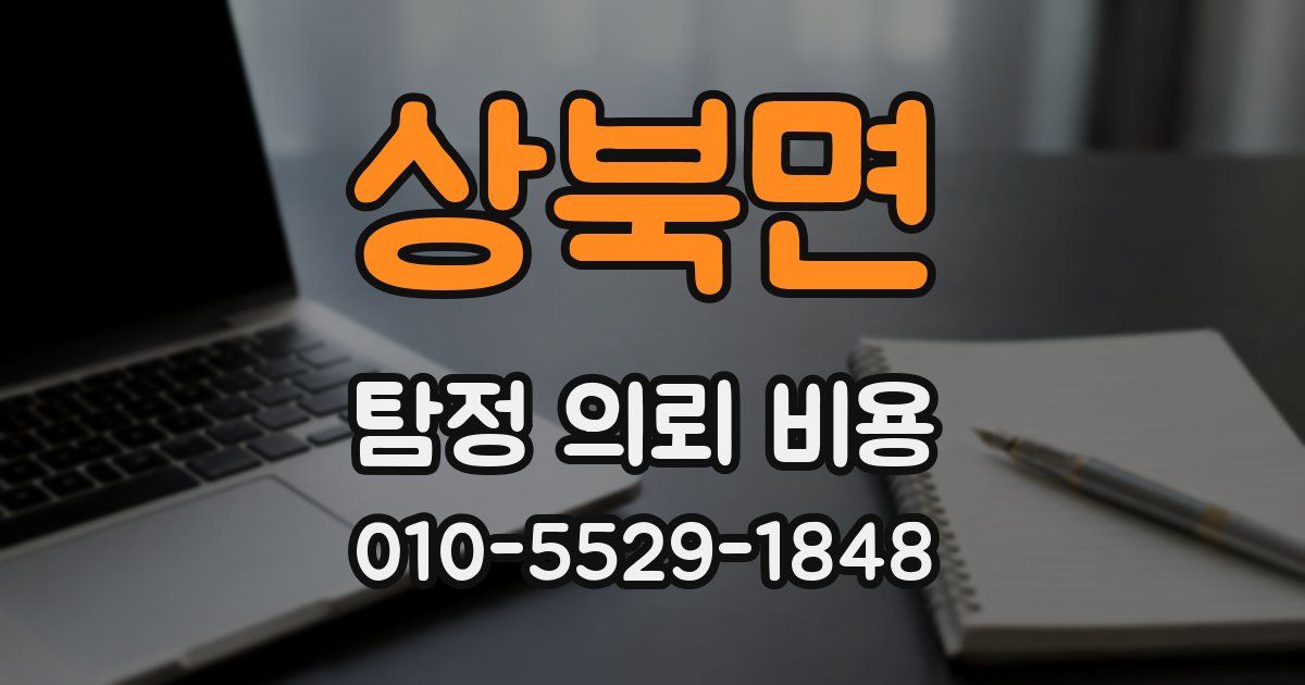 상북면 탐정 의뢰 비용