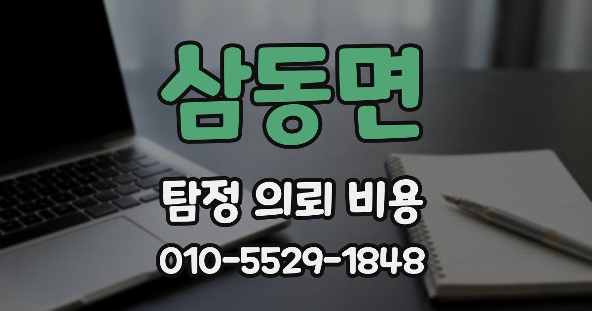삼동면 탐정 의뢰 비용