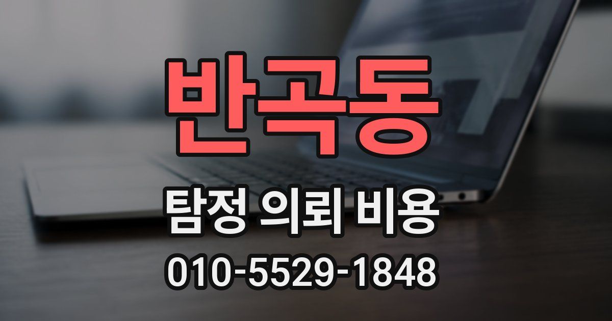 반곡동 탐정 의뢰 비용