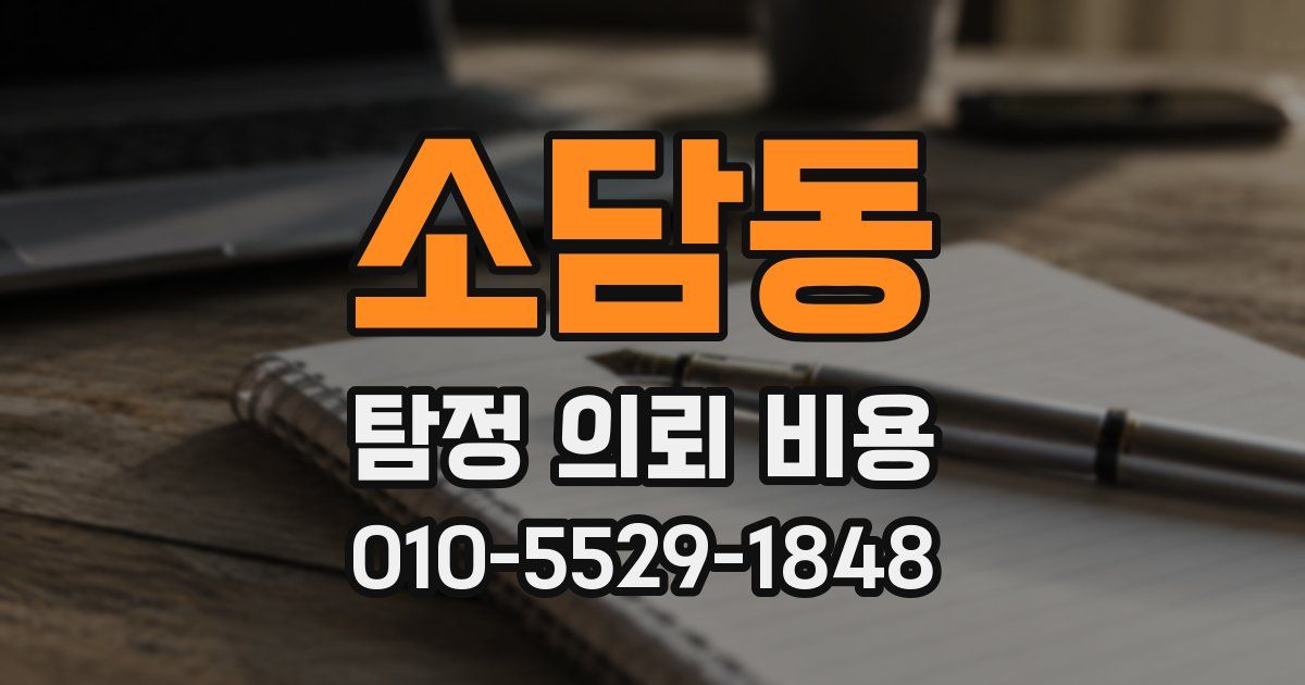 소담동 탐정 의뢰 비용